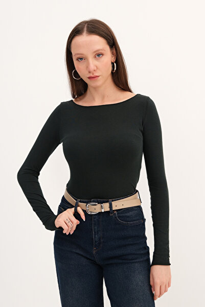 Addax Long Sleeve Basic Blouse B1846