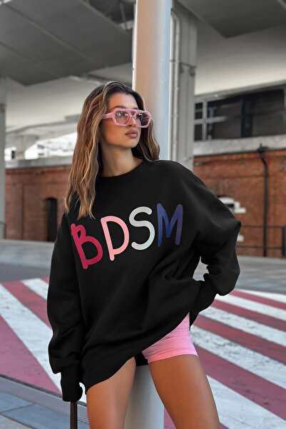 The Champ Clothing Γυναικείο φούτερ φόρεμα oversize με στάμπα Color Pop Μαύρο...