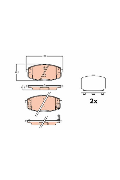 TRW Brake Pad Set Disc Brake Hyundai Creta/Kona 2016-2023