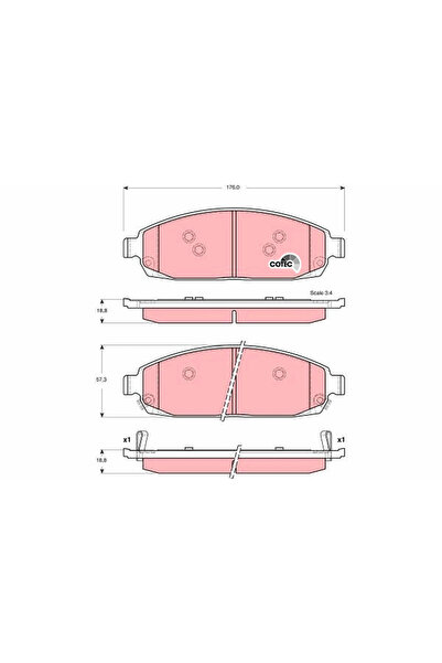 TRW Set Placute Frana Frana Disc Jeep Commander/Grand Cherokee 2/Grand Cherok...