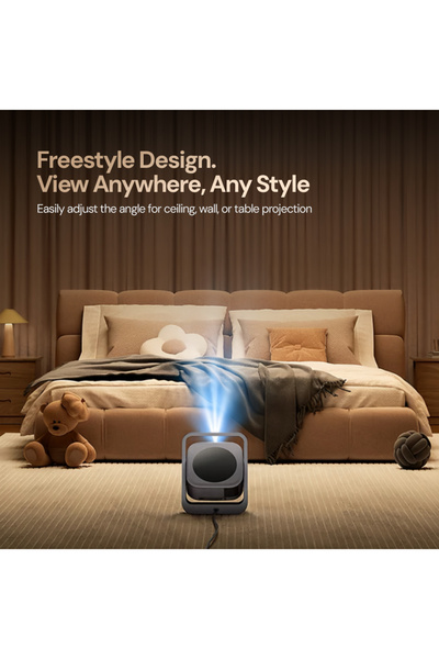 Wownect Mini Android Projector, Latest Android 13.0, 200 ANSI Lumens, 4K Decode HDR Support, Electric Focus
