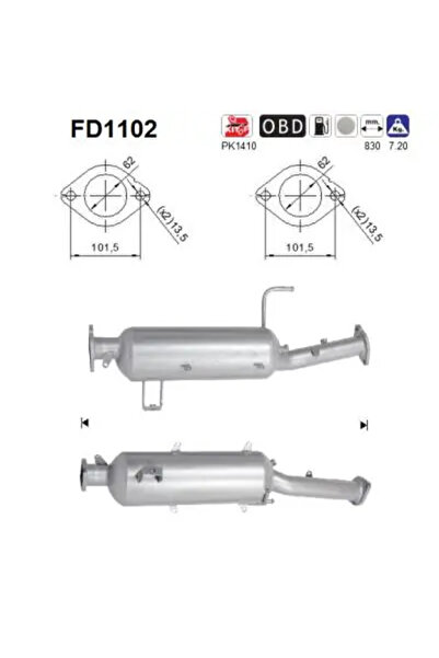 As Filtru Funingine/Particule Sist.De Esapament Mitsubishi Pajero 4/Pajero Cl...
