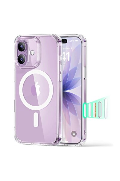 O Ozone جراب مغناطيسي مقاوم للصدمات لهاتف iPhone 17 - شفاف