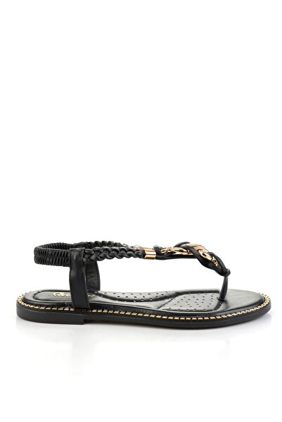 Bambi Siyah Kadın Sandalet K05823120609