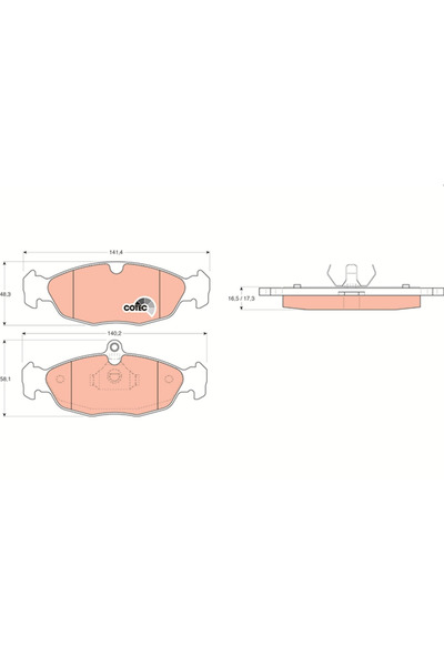 TRW Set Placute Frana Frana Disc Opel Astra F/Corsa A/Corsa B