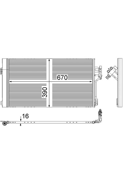 MAHLE Condensator Climatizare Mercedes-Benz Viano/Vito / Mixto Caroserie/Vito...