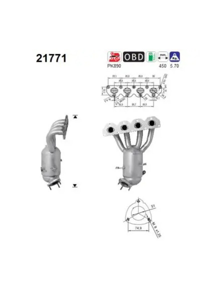 As Catalizator Alfa Romeo 159 Fiat Croma