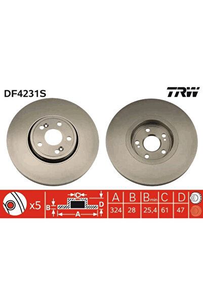 TRW Disc Frana Renault Espace 4/Vel Satis