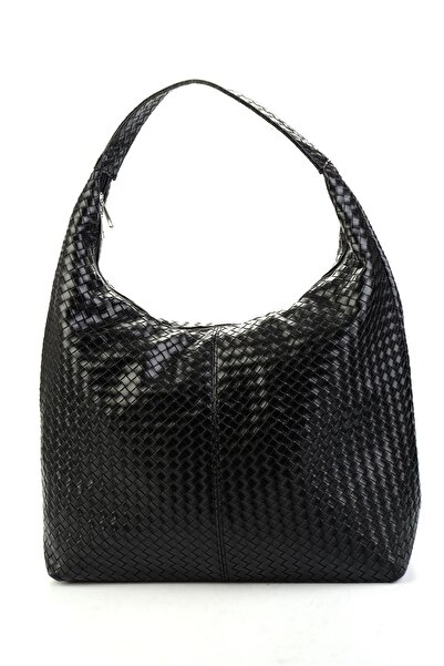 Bambi Siyah Kadın Omuz Çantası C06663007209