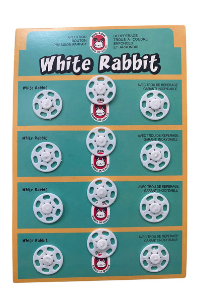 Kardelux Plastik Beyaz Çıtçıt Düğme 20mm 12 adet