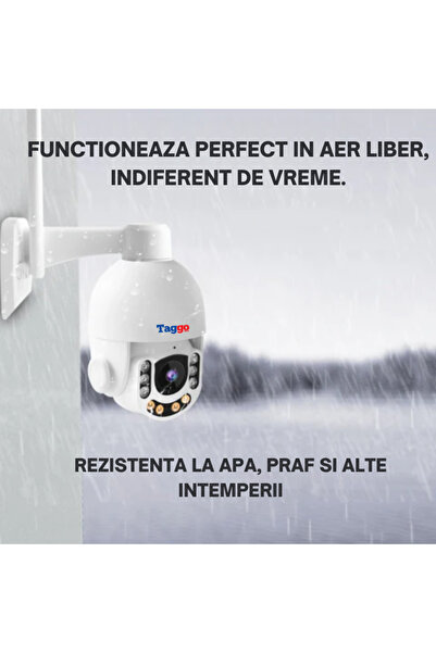 Taggo Cameră de supraveghere 4G, rezistentă la apă și praf, cu vedere nocturnă și detectare a mișcării