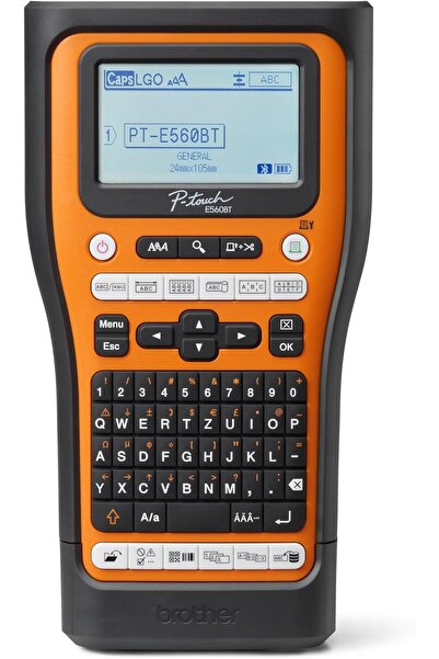 Brother PT-E560BTVP Industrial Label Maker with Bluetooth, Li-Ion Battery and Carry Case