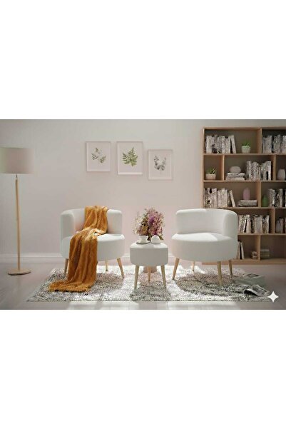 eda hacıoğlu edam bedding group Teddy Lounge 3’lü Çay Seti Modern Oturma Takımı