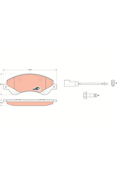 TRW Set Placute Frana Frana Disc Ford Transit Tourneo Bus/Transit