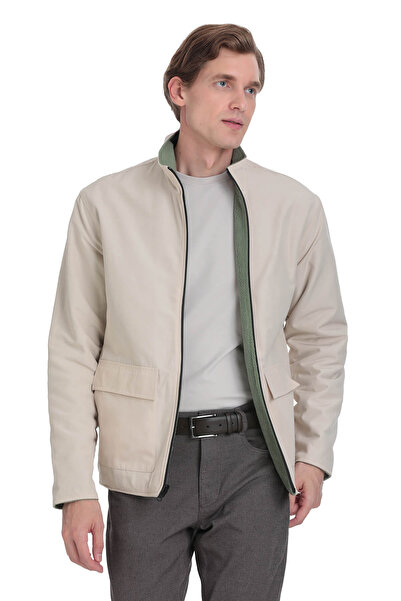 Hatemoğlu Green Regular Fit Half Turtleneck Spring Coat