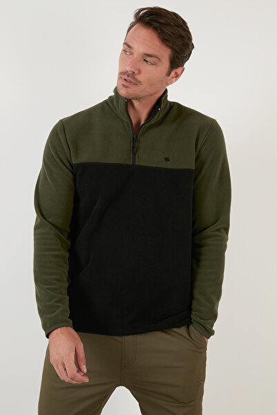 Buratti Regular Fit Anti-Pilling Non-Pilling Stand Collar Ribbed 2-Pack Fleece Men's Polar 59