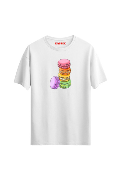 Açık Garaj Μπλουζάκι με στάμπα Macaron Tower, Ανδρικό μπλουζάκι, Γυναικείο μπλουζάκι, Unisex μπλουζάκι