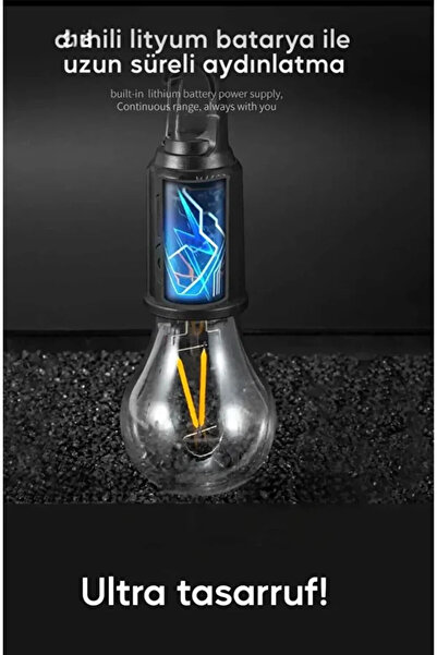 EvimLed Solar Güneş Enerjili Led Ampul - Uzaktan Kumandalı - Solar Camping Lamp