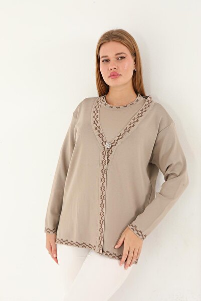 Lanze Knitwear Double Set Cardigan and Blouse