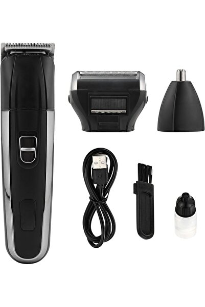Lawazim 3-in-1 Portable Rechargeable Electric Shaver & Trimmer (Foil, Nose, Hair)