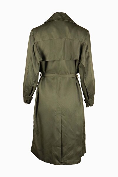 Vero Moda Dapple Safari Green Coat - L, Dark Green, Liocel 100%