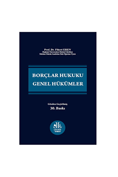 Savaş Yayınevi Borçlar Hukuku Genel Hükümler - Fikret Eren