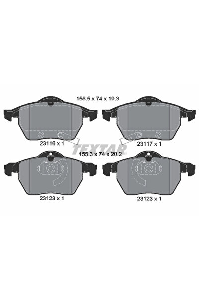 TEXTAR Set Placute Frana Frana Disc Opel Astra G/Zafira A Microbus Saab 9-3/9-5