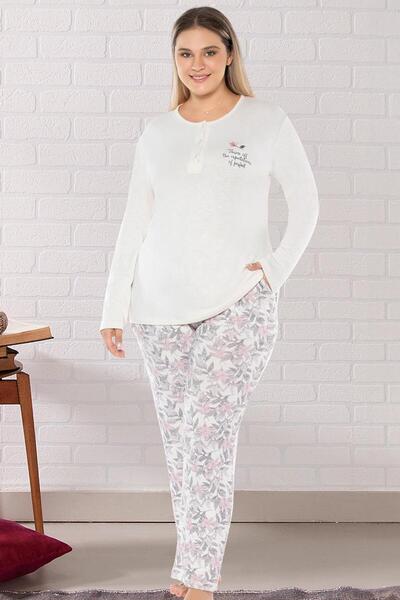 DOWRY Plus Size Oversized Long Sleeve Pajama Set B09-160