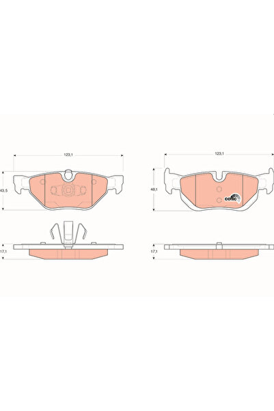 TRW Set Placute Frana Frana Disc Bmw 1/3 Bmw (Brilliance) 3 Series/X1