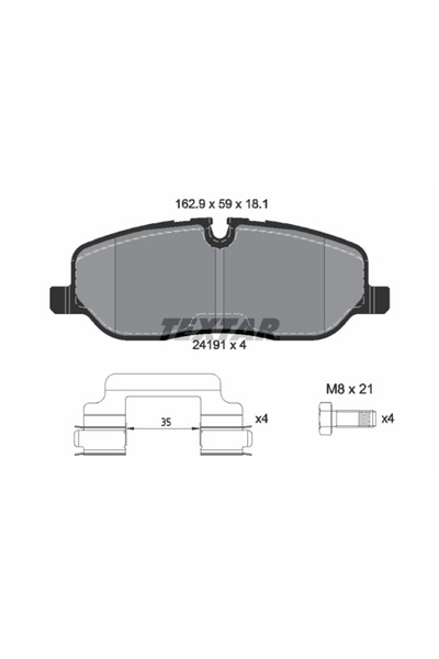 Krieger Set Placute Frana Frana Disc Land Rover Discovery 3/Discovery 4/Range...