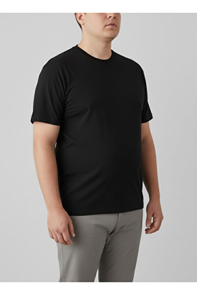 balkonda Men's T-Shirt Oversized Plus Size 3-Pack Basic Cotton Crew Neck - Berrak