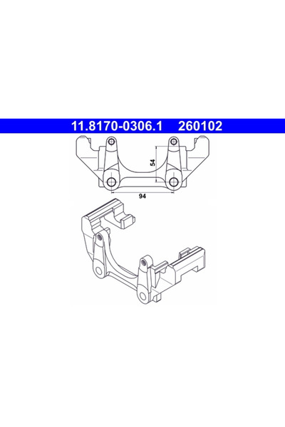 Ate Suport Etrier Audi 100 C4/A4 B5/A6 C4 Vw Golf 3/Passat B3/B4/Vento