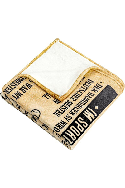 OEM Fleece blanket Back in 1952, warm, messages in German, 150x200 cm 1952 Beige Polyester Women
