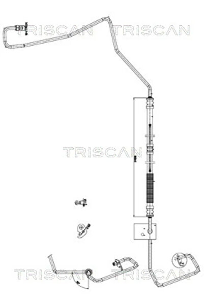 TRISCAN Furtun Hidraulic Sistem De Directie De La Pompa Hidraulica La Caseta ...