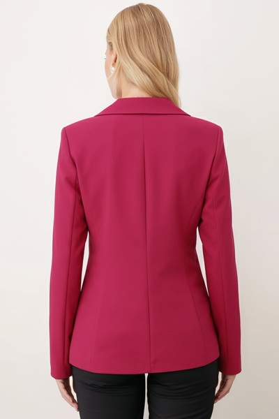armonika Women's Fuchsia Single Button Jacket Arm-20K001020