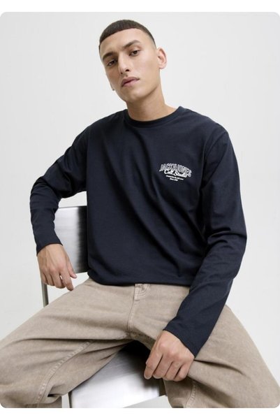 Jack & Jones 12278510 JJMAKOTA TEE INE UZUN KOL TSHIRT