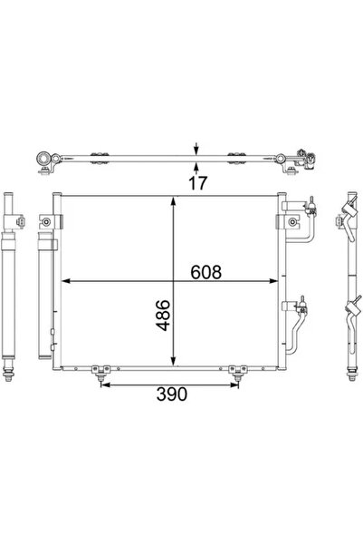 MAHLE Condensator Climatizare Mitsubishi Pajero 2/Pajero 3/Pajero Classic