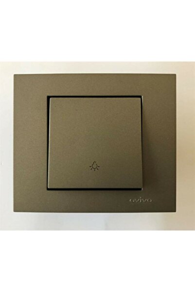 VİP AY Vip Lighting / Ovivo Grano Anthracite Light Switch+Frame