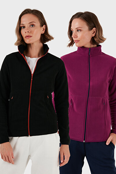 Lela Slim Fit Anti-Pilling Non-Pilling Zippered 2-Pack Fleece Cardigan Cardigan 5907012S2