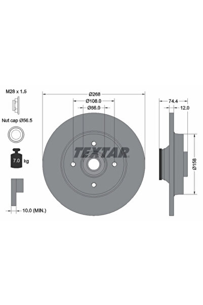 Krieger Disc Frana Citroen Berlingo Multispace/C4 2/C4 Grand Picasso 1 Peugeo...