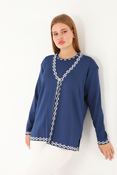 Lanze Knitwear Double Set Cardigan and Blouse