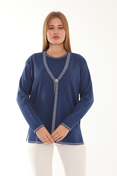 Lanze Knitwear Double Set Cardigan and Blouse