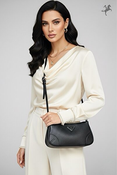 Nas Bag Yeni Sezon Omuz ve Baget Çanta Siyah Vıctorıa