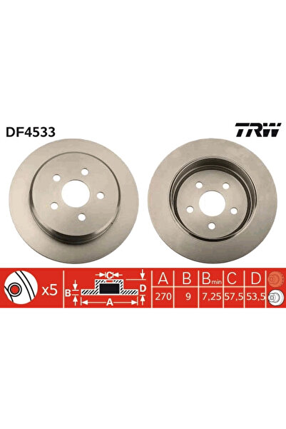 TRW Disc Frana Chrysler Neon/Pt Cruiser/Sebring Dodge Neon 2