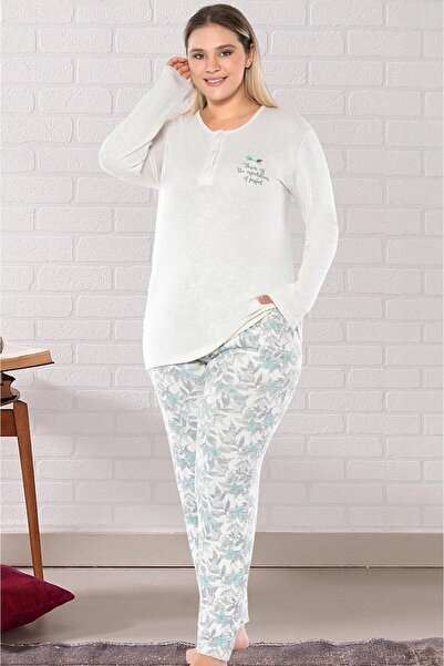 DOWRY Plus Size Oversized Long Sleeve Pajama Set B09-160
