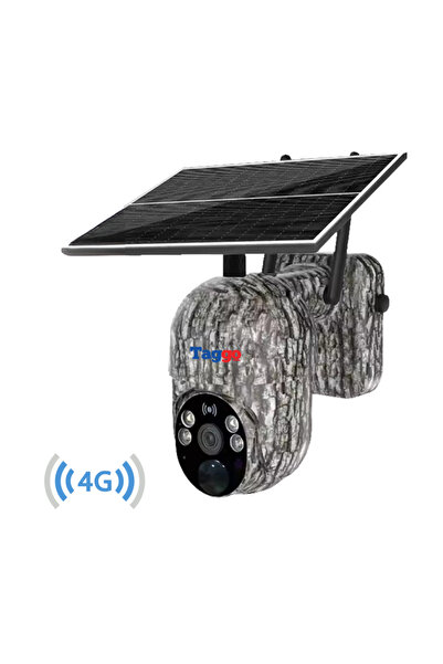 Taggo Cameră de supraveghere 4G HD pentru animale sălbatice, 4MP, alimentată cu energie solară și cu detecție de mișcare
