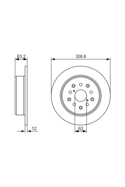 Bosch Disc Frana Lexus Gs/Is 1/Is Sportcross Toyota Altezza/Aristo/Mark 2 9 L...
