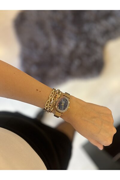 staınless steel Vintage gold yılan kafası saat