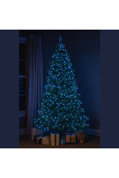 JML Instalație LED 8m cu 100 MicroLED-uri, sârmă transparentă, lumină albastră de Crăciun