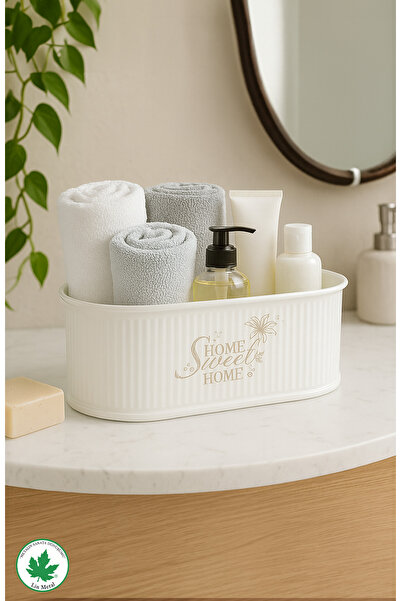 LİNMETAL Home Sweet Home Metal Mutfak ve Banyo Düzenleyici Organizer 29x15 cm...